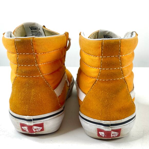 Orange Suede High Top Old School Vans Sz 8.5 - Picture 9 of 9
